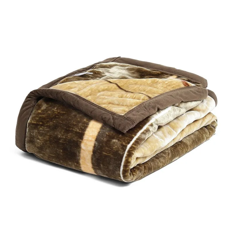 Monte Carlo Sahara Serenity Blanket (Brown,Beige)- 850 GSM media 5