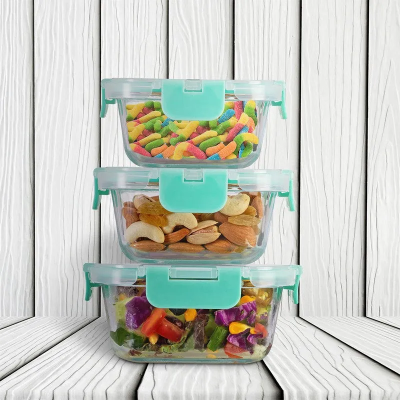 Tiffin Leak Proof Glass Lunch Box - Set Of Three media 3
