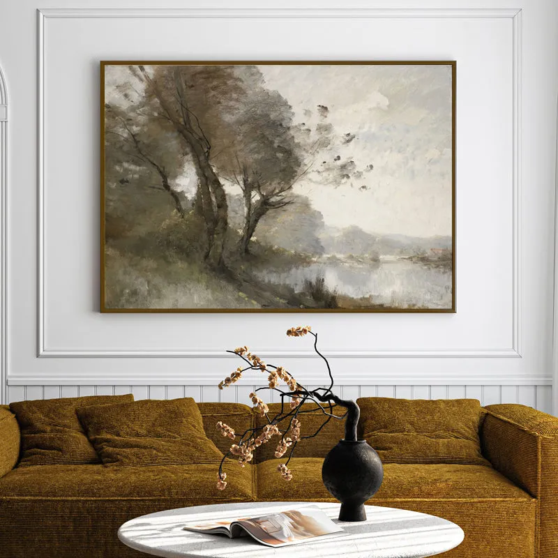 Ethereal Waters Wood Wall Art With Frame - Black media 1