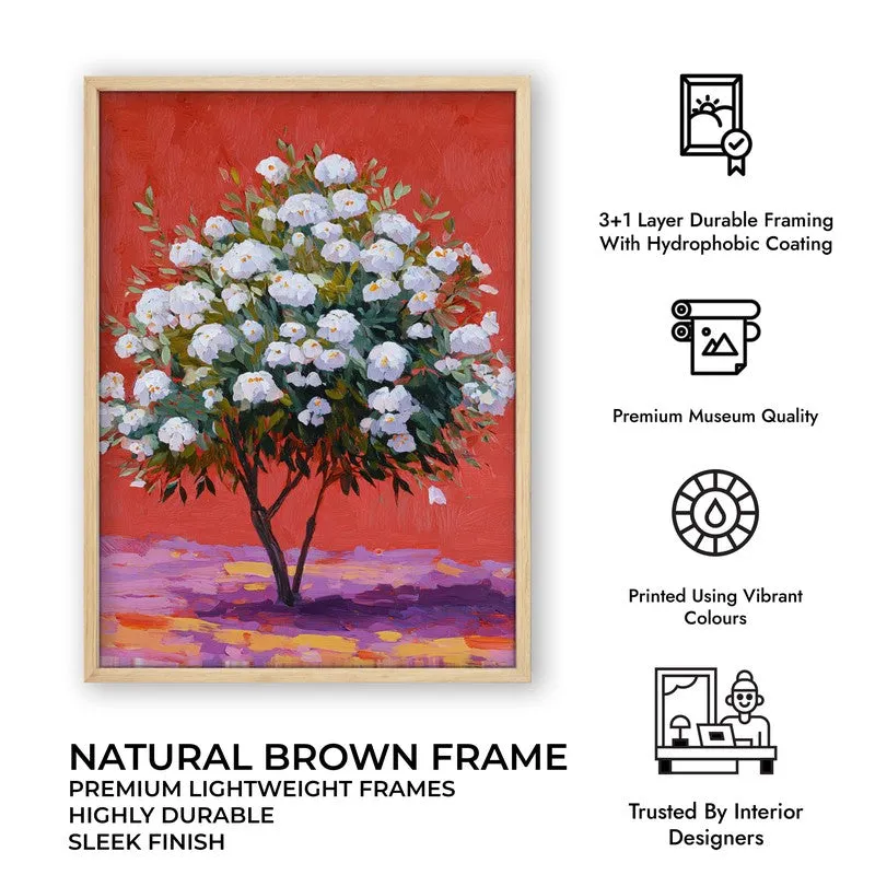 The Silent Orchard Canvas Wall Painting - Brown Frame media 10
