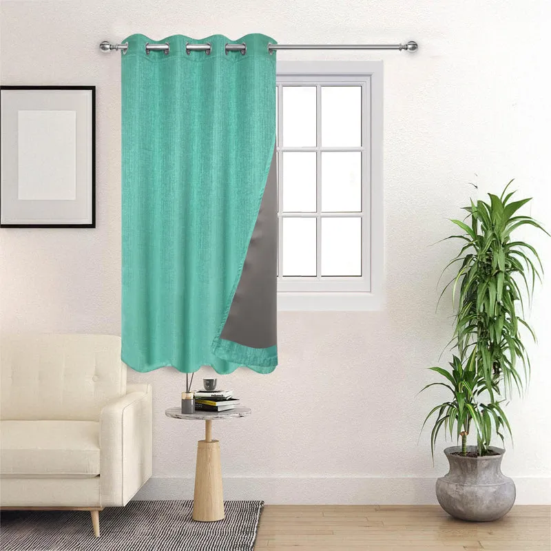 Saral Home Auriel Blackout Curtain - Teal media 3
