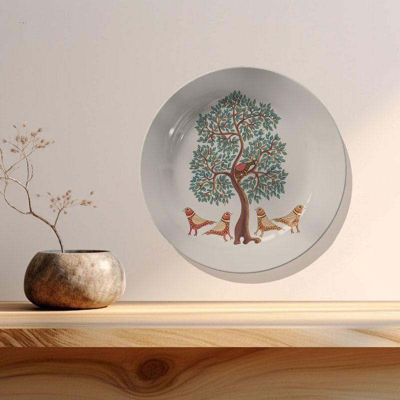 Birds Chirping Gond Art Wall Plate media 4