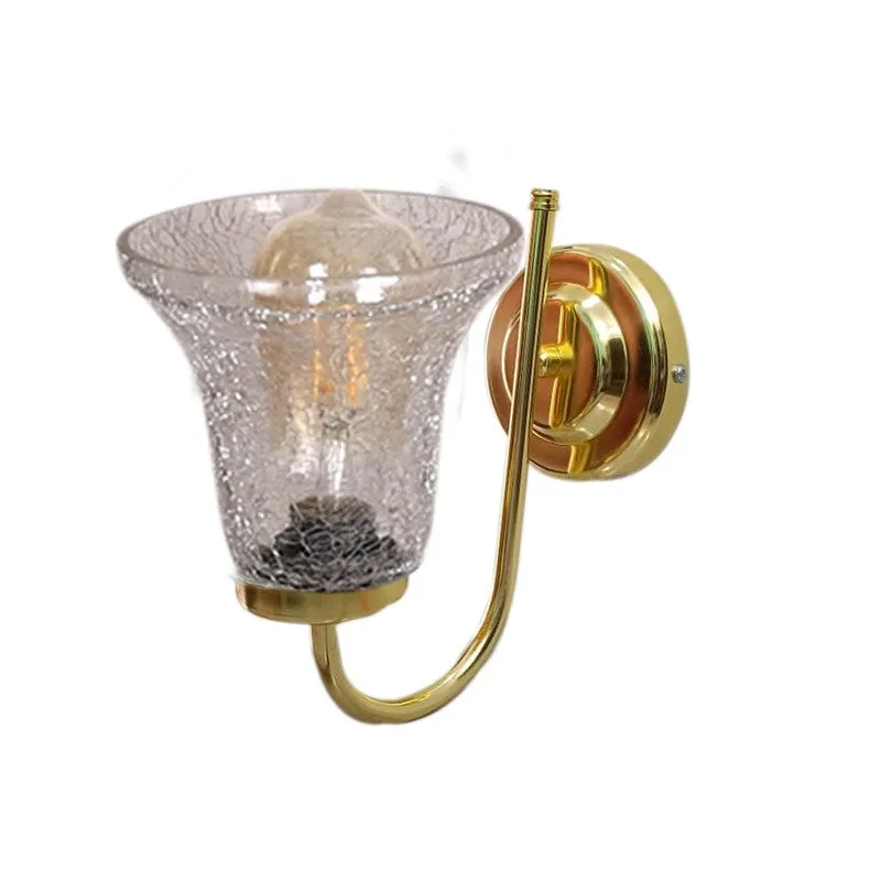 Crystal Flare Golden Base Glass Wall Lamp media 9