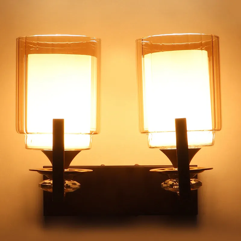 Ivora Iron Wall Lamp With Glass Shade media 7