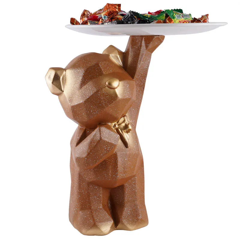 Teddy's Treat Painted Polyresin Show Piece - Brown media 4