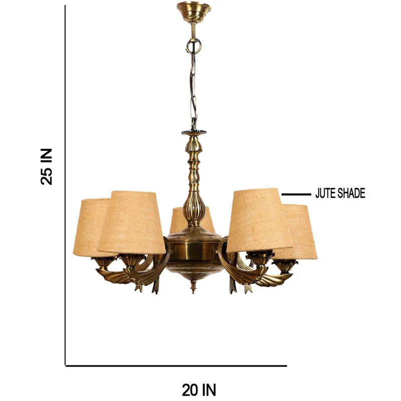Estroso Conical Golden Antique Ceiling Lamp media 5