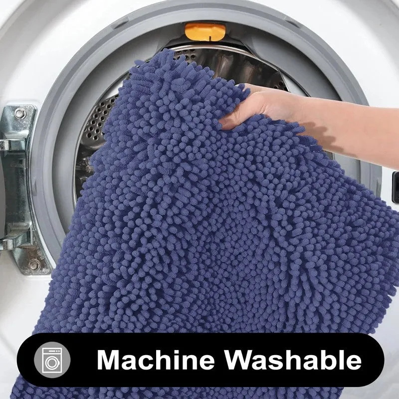MonoSoft Microfiber Bath Mats (Navy) - Set Of Two media 7