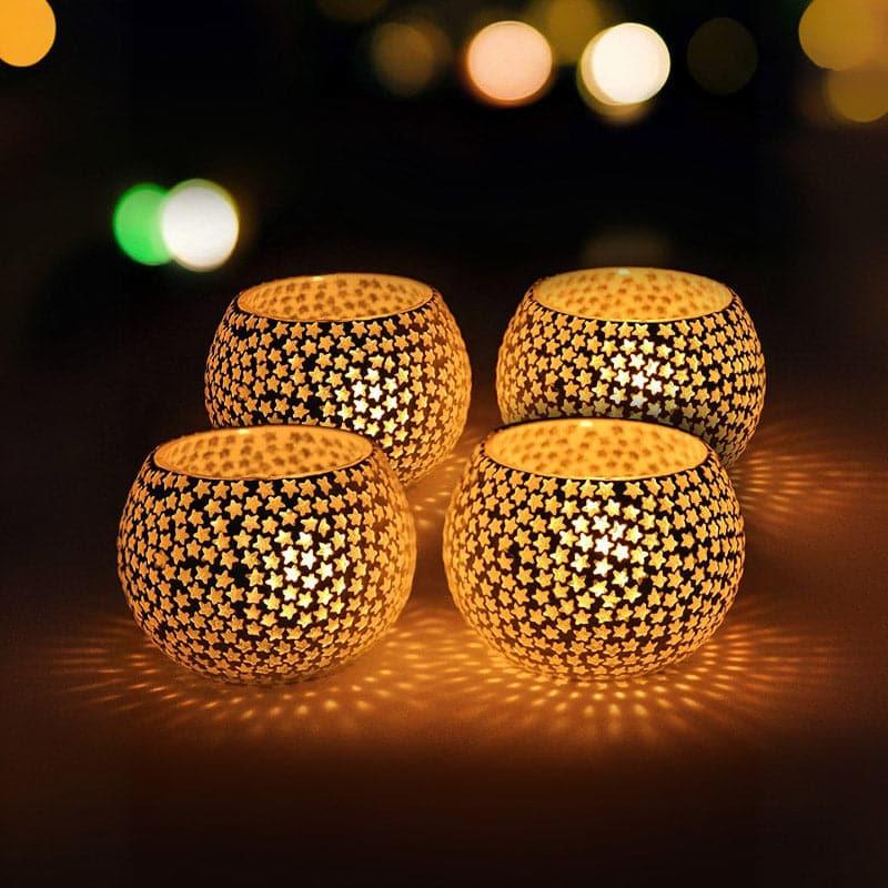 Starry Muse Tealight Candle Holder - Set Of Four
