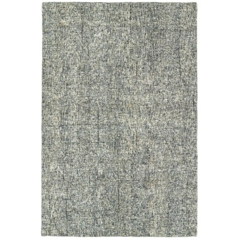 Handloom Hand Tufted Harmony Wool Rug - Blue & Brown media 1