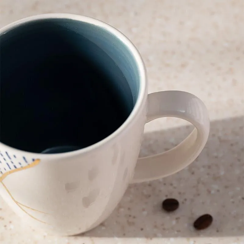 Wabi Sabi Porcelain Coffee Mug (295 mL) - Blue,White media 3