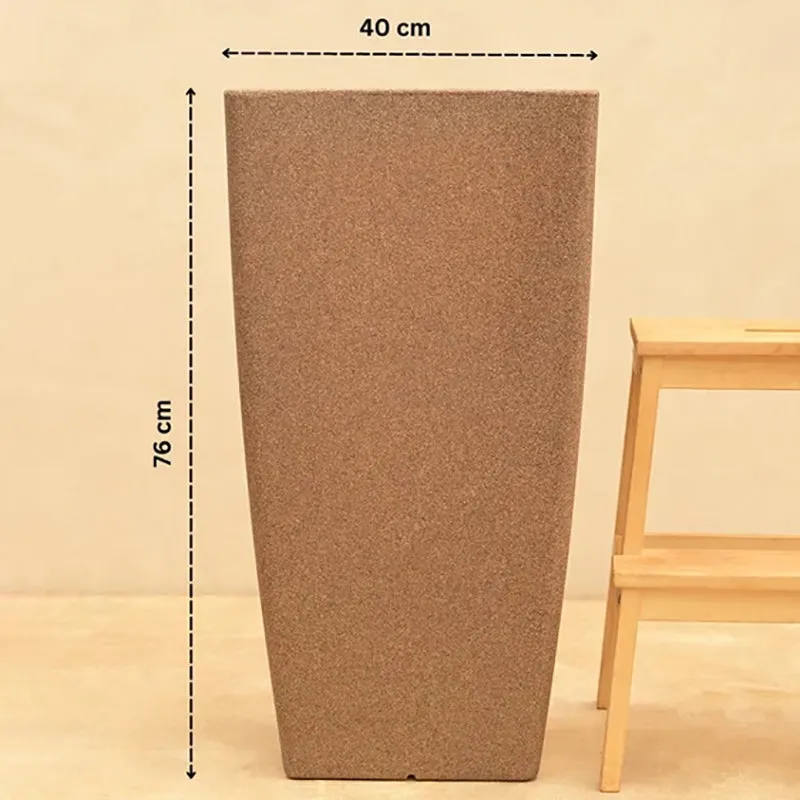 Ugaoo Lava Bloc Plastic Planter - Brown media 7