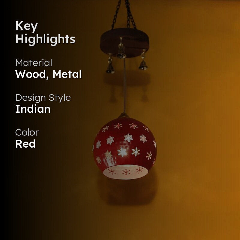 Dome Drova Metal Ceiling Lamp - Red media 2