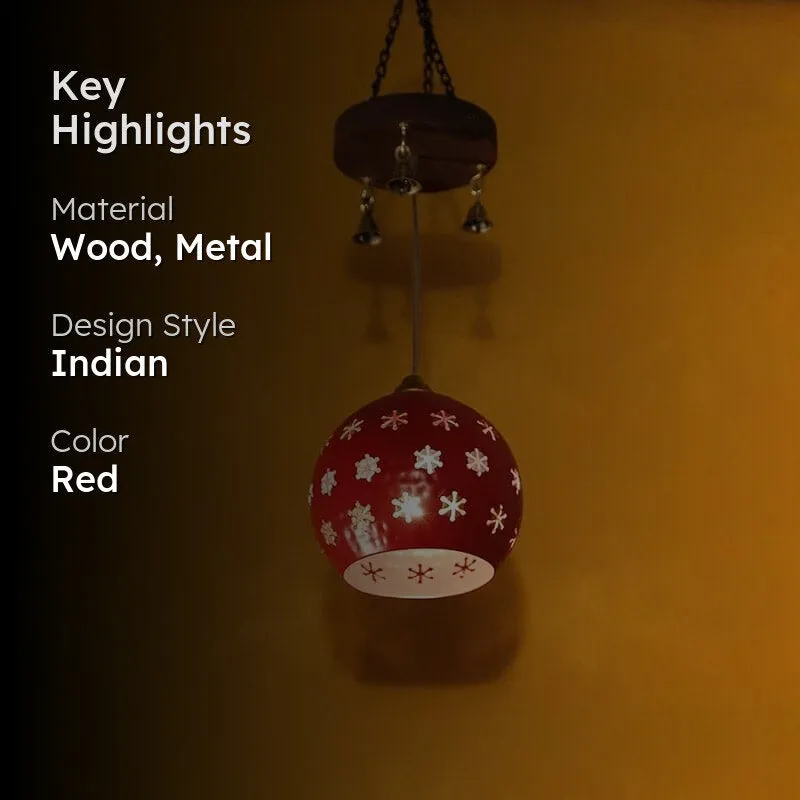 Dome Drova Metal Ceiling Lamp - Red media 2