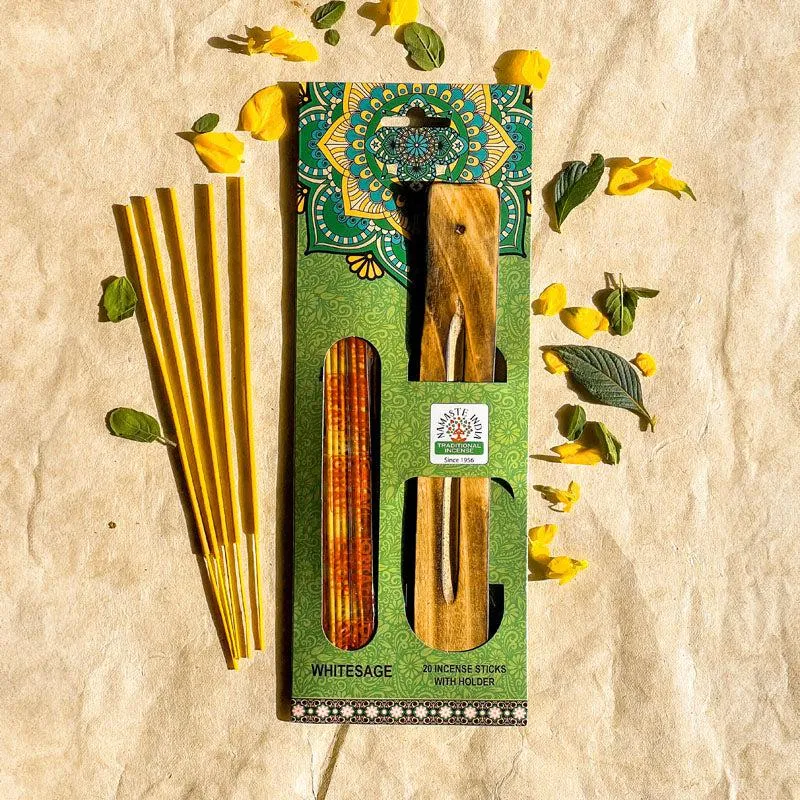 Sugandha White Sage Incense Sticks With Incense Holder - Set Of Twenty media 4