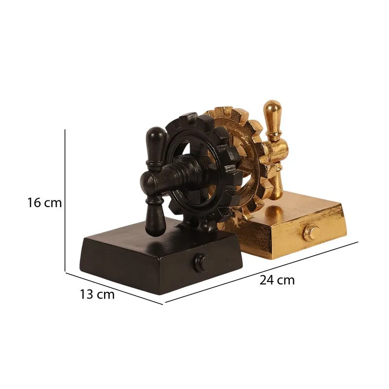 The Gearlock Bookend (Gold & Black) - Set Of Two media 11