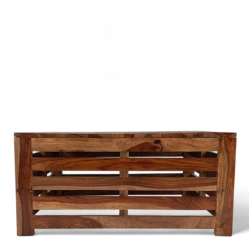 Qervon Sheesham Wooden Center Table - Brown media 6