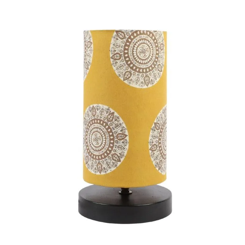Mandala Merry Torine Fabric Table Lamp - Yellow,White,Black media 4
