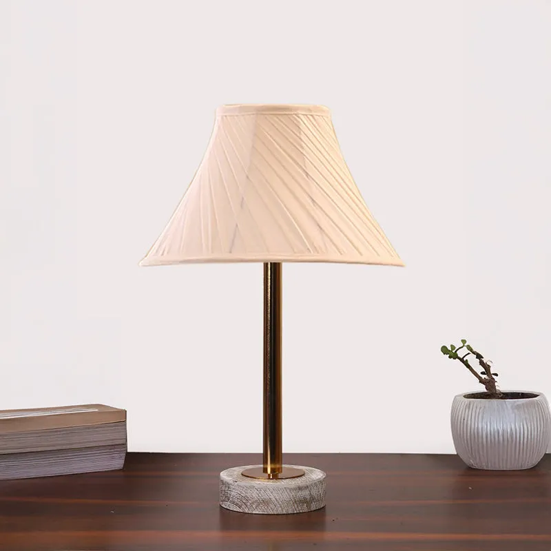Twistra Rodin Wooden Table Lamp - Ivory,Gold,White media 3