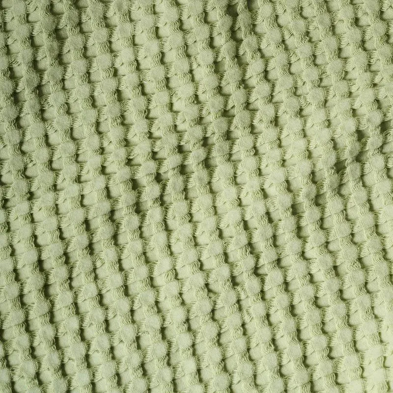 Fluffy Waffle Hand Towel (Green) - Set Of Two media 4