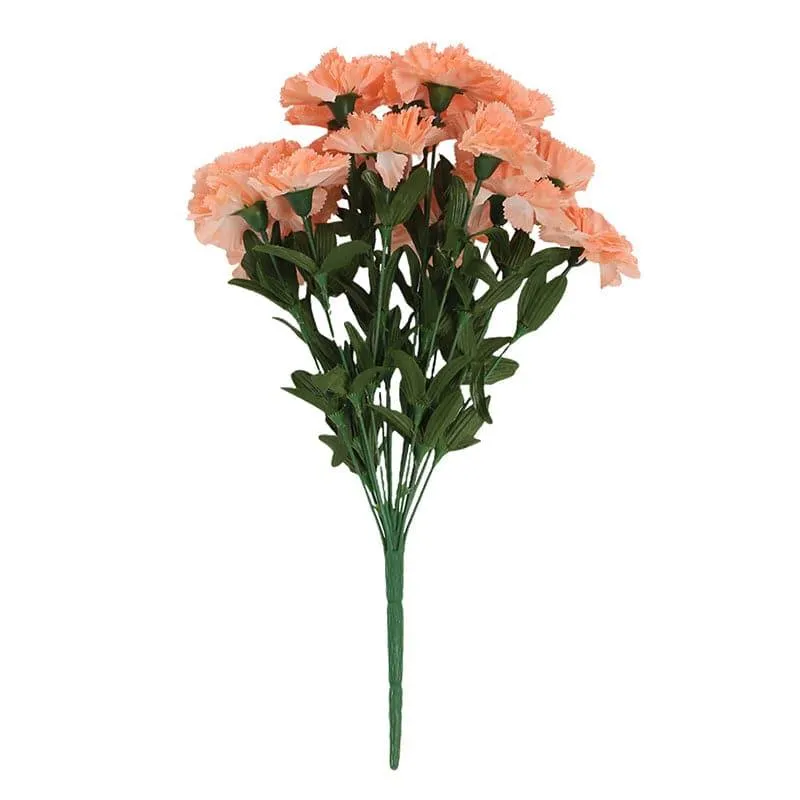 Faux Carnation Bunch (Peach) - Set Of Two media 5