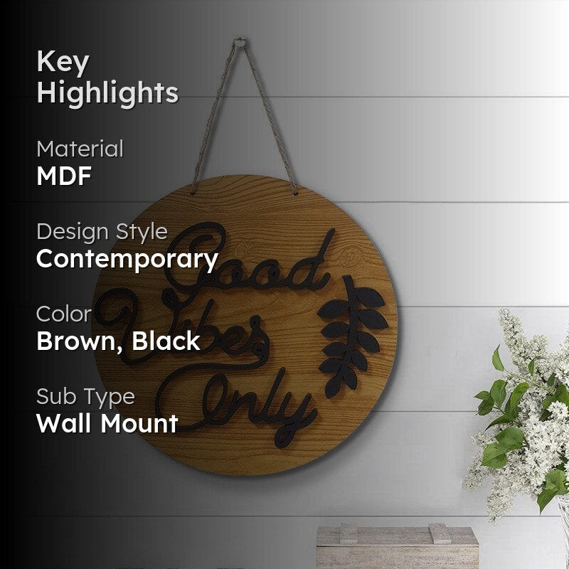 Good Vibes Only MDF Wall Accent media 2