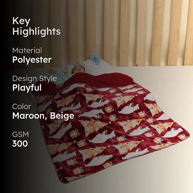 Monte Carlo Whimsical Winter Wrap Kids Blanket - 300 GSM media 2
