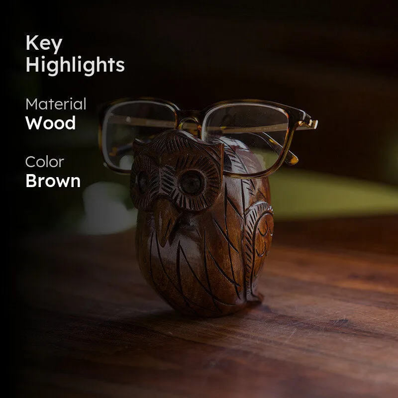 Hoot Craft Eucalyptus Wood Spectacle Holder media 2