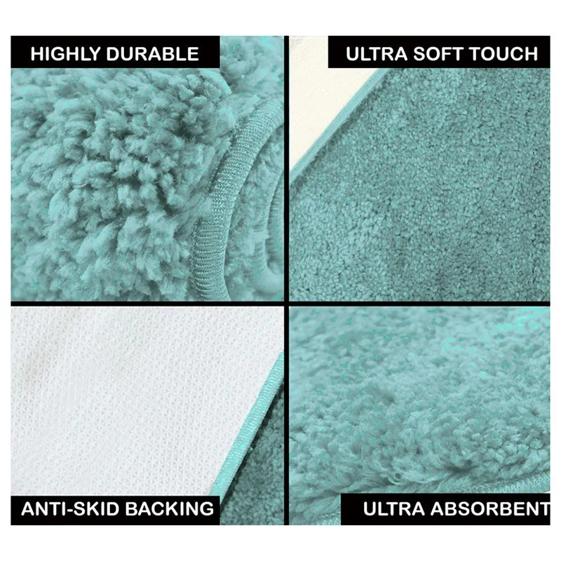 Nuo Luxe Micro Fiber Area Rug - Aqua media 7