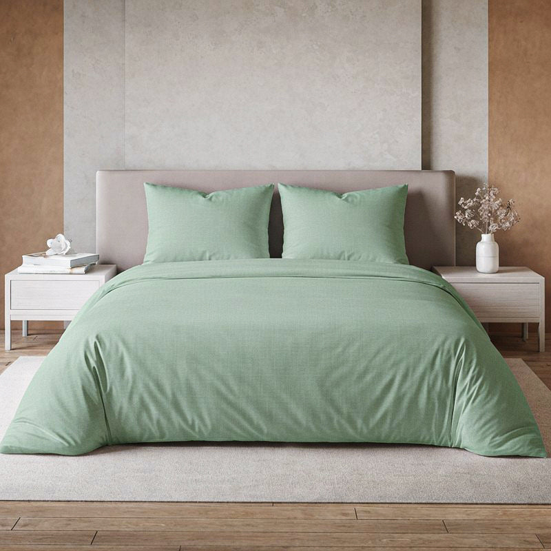 Maison Solid Cotton Bedsheet (Sage Green) - 200 TC