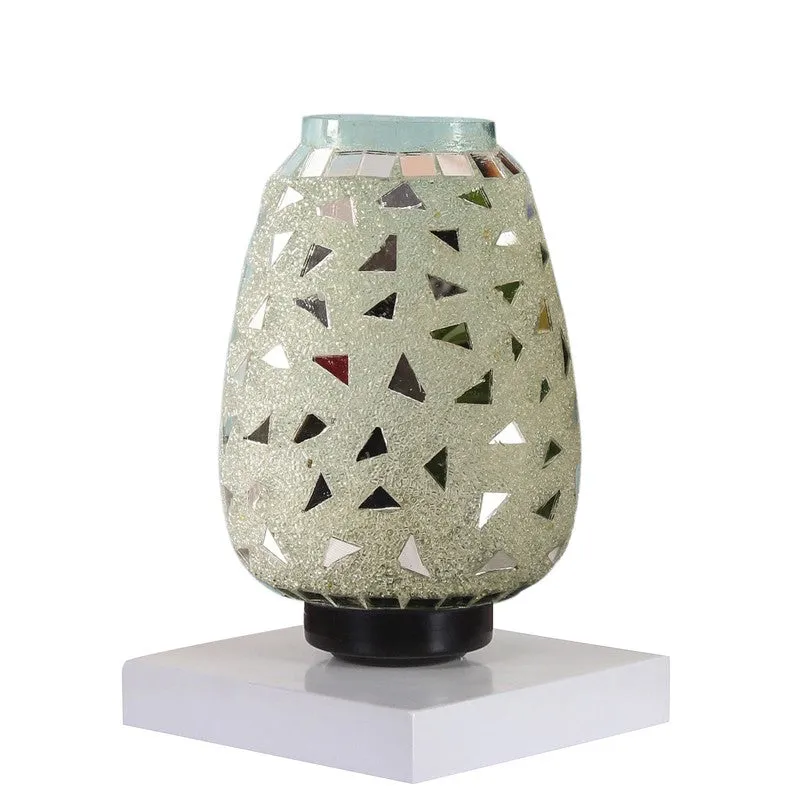 Moonellis Mosaic Glass Table Lamp With Wooden Base media 6