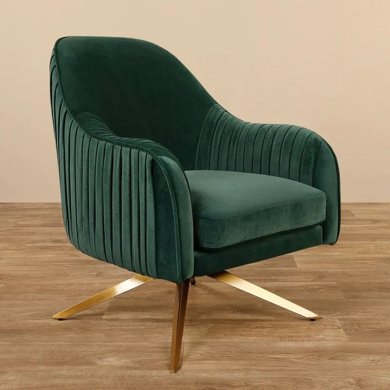 Vyntra Neem Wood Accent Chair - Green media 4