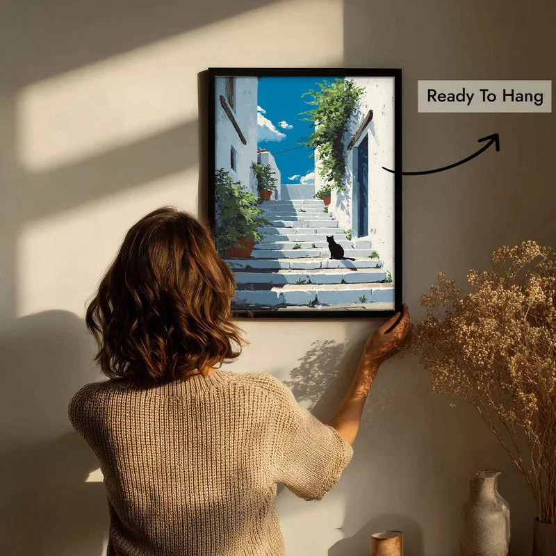 Secret Passage Canvas Wall Painting - Black Frame media 7
