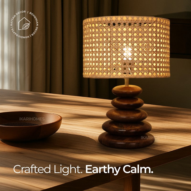 Pebble Hex Mango Wood Table Lamp media 9