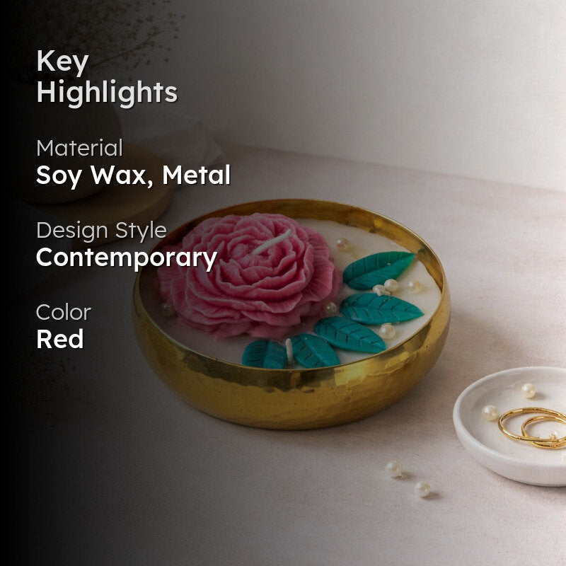 Rosy Cubique Soy Wax Candle media 2
