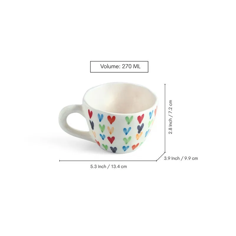 Colourfull Ceramic Coffee Mug (270 mL Each) - Set Of Two - 7