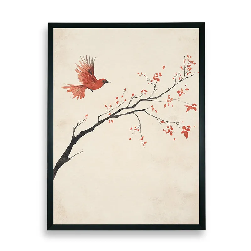 Scarlet Flight Canvas Wall Art With Resin Frame media 7