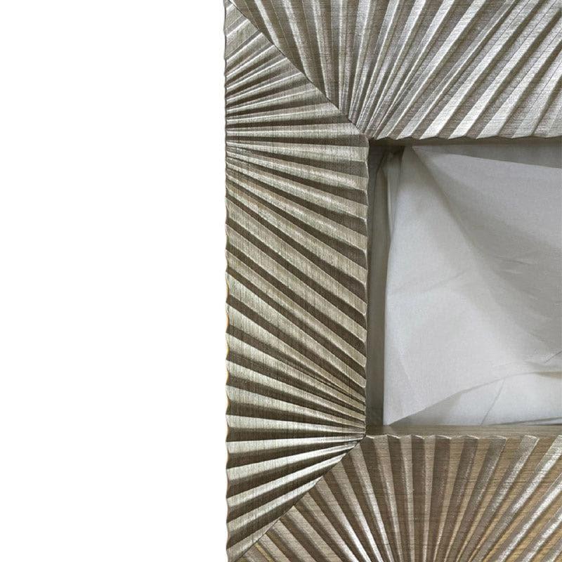 Luxurious Gold Stripe Tissue Box Holder - Stylish Wooden Design media 7