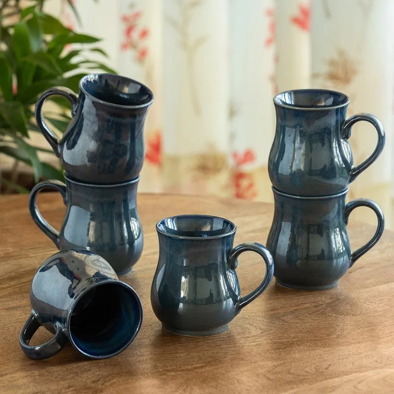 Belly Ceramic Coffee Mug (300 mL Each) - Set Of Six media 1