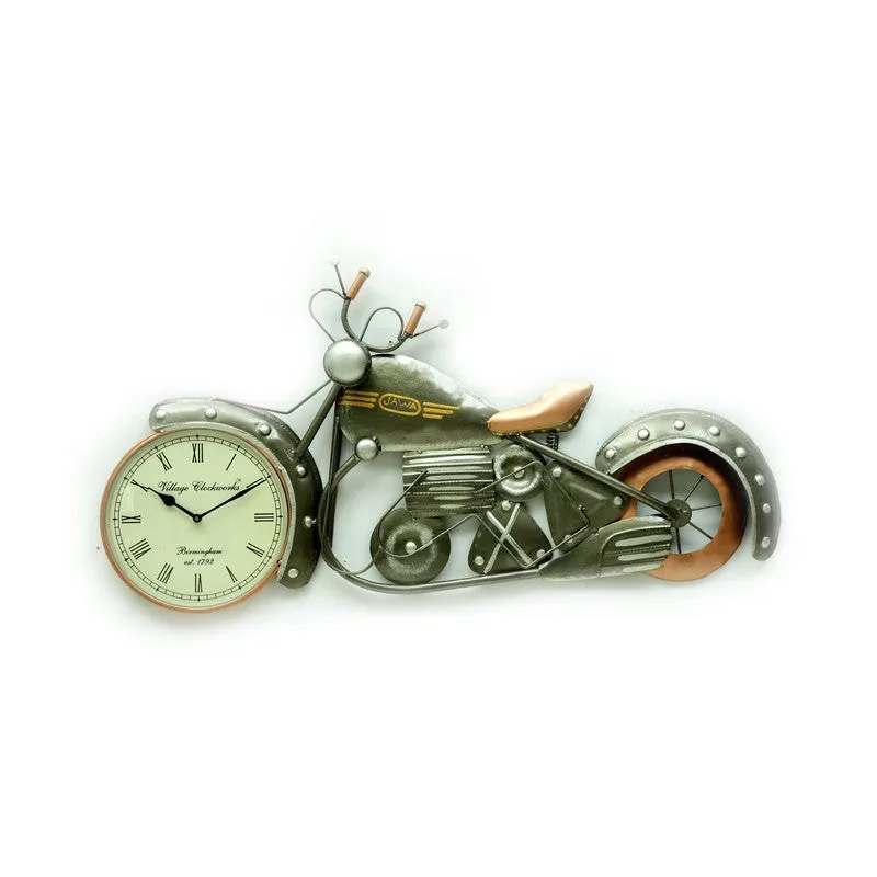 Classic Jawa Motif Metal Wall Clock media 4