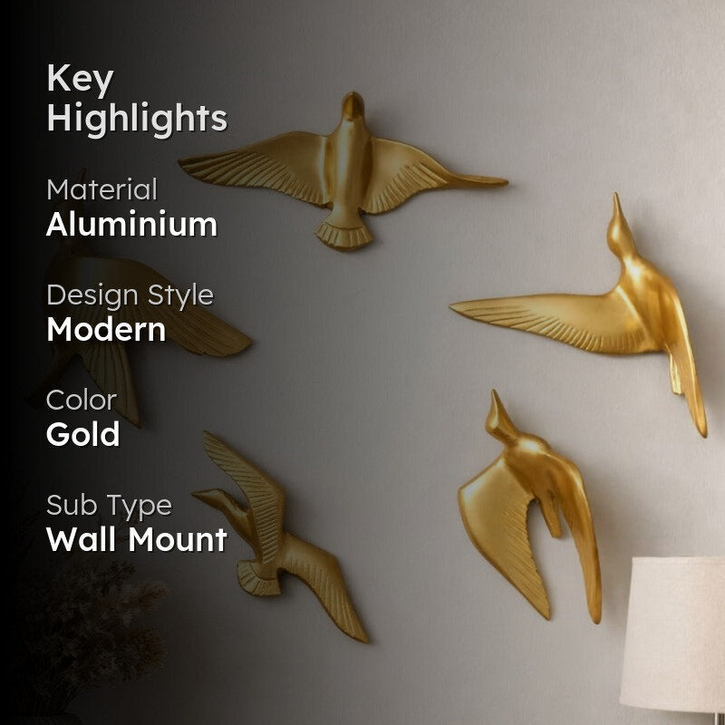 Bird Flight Fancy Wall Accent - Set Of Five image 2