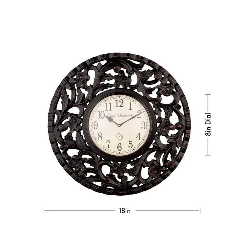 Firewood Handcarved Circular Clock media 4