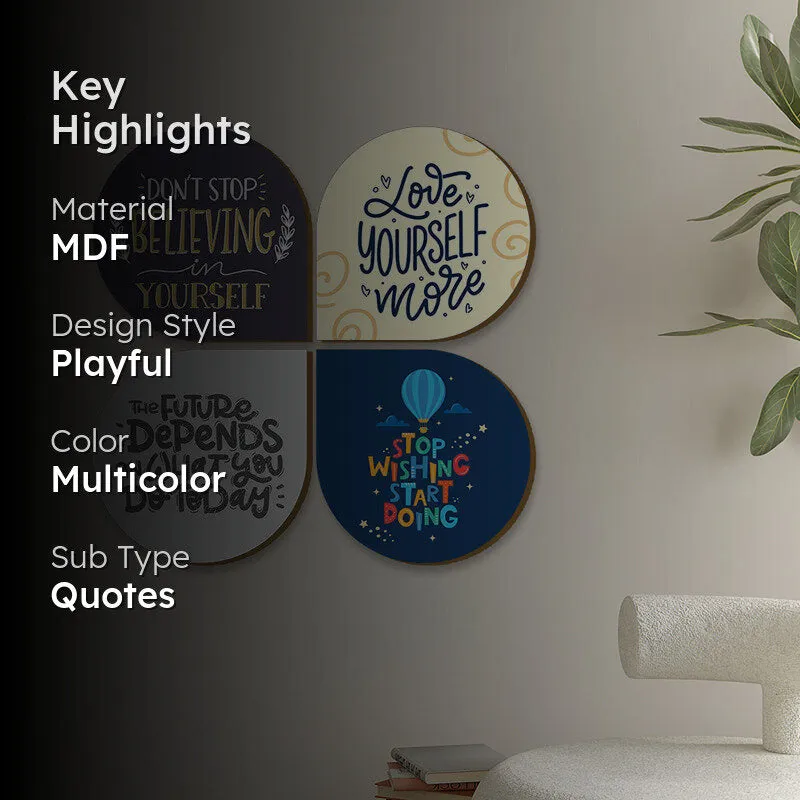 Start Doing Motivational MDF Wall Hanging - Four Piece Set media 2