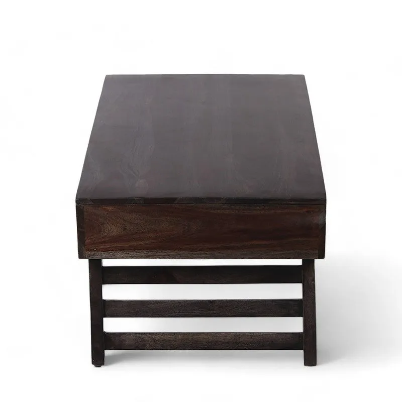 Arvion Sheesham Wooden Center Table - Dark Brown media 5