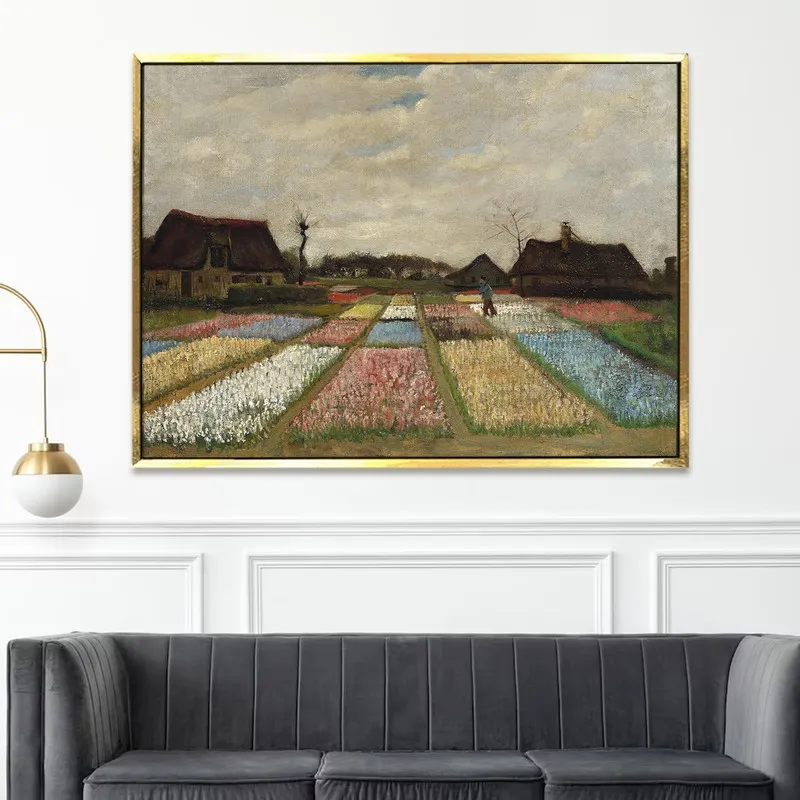 Tulip Fields Canvas Wall Painting With Frame media 5