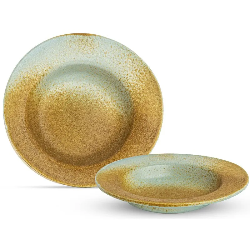 Copper Wave Ceramic Pasta Plate - Set Of Two media 3