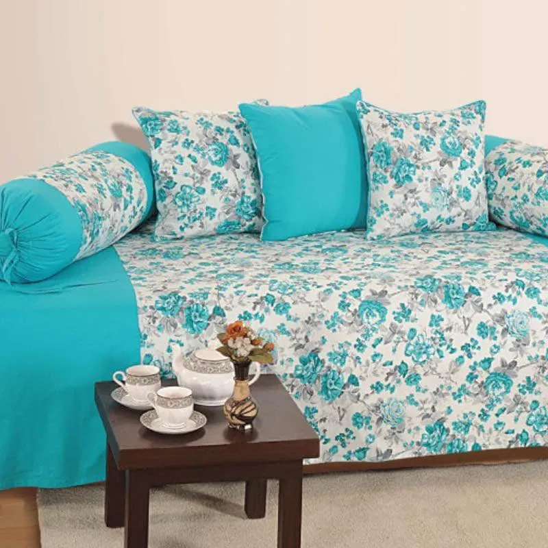 Swayam Weeny Floral Diwan Set media 3
