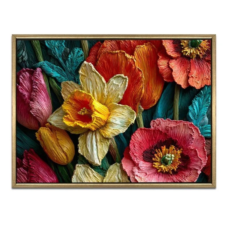 Spring Flourish Canvas Wall Painting With Frame media 3