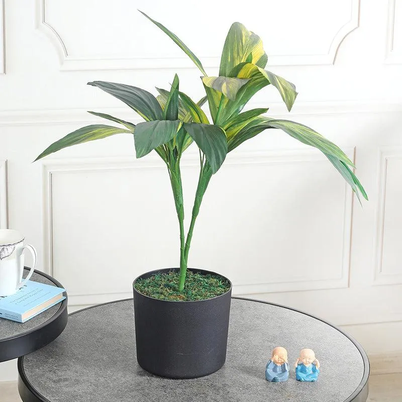 Leaf Delight Artificial Plant With Black Plastic Pot media 3