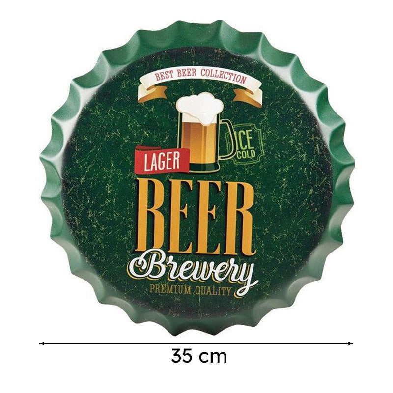 Beer Brewery Bottle Cap Metal Wall Accent media 8