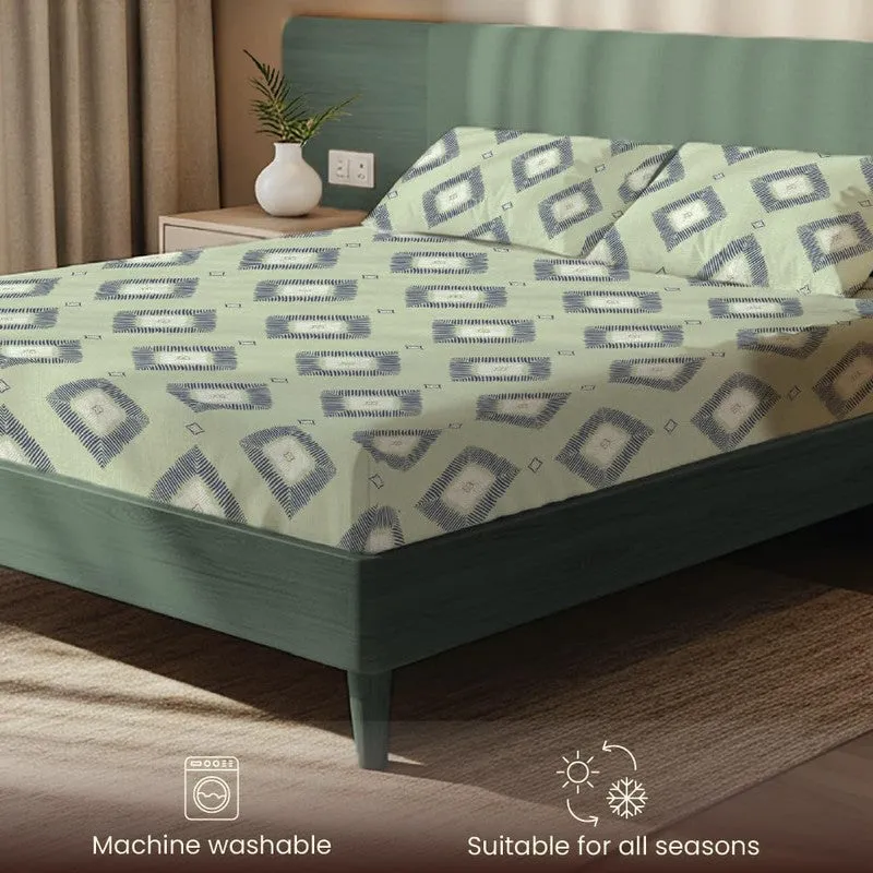Urban Lines Geometric Cotton Bedsheets (Grey) - 200 TC media 6
